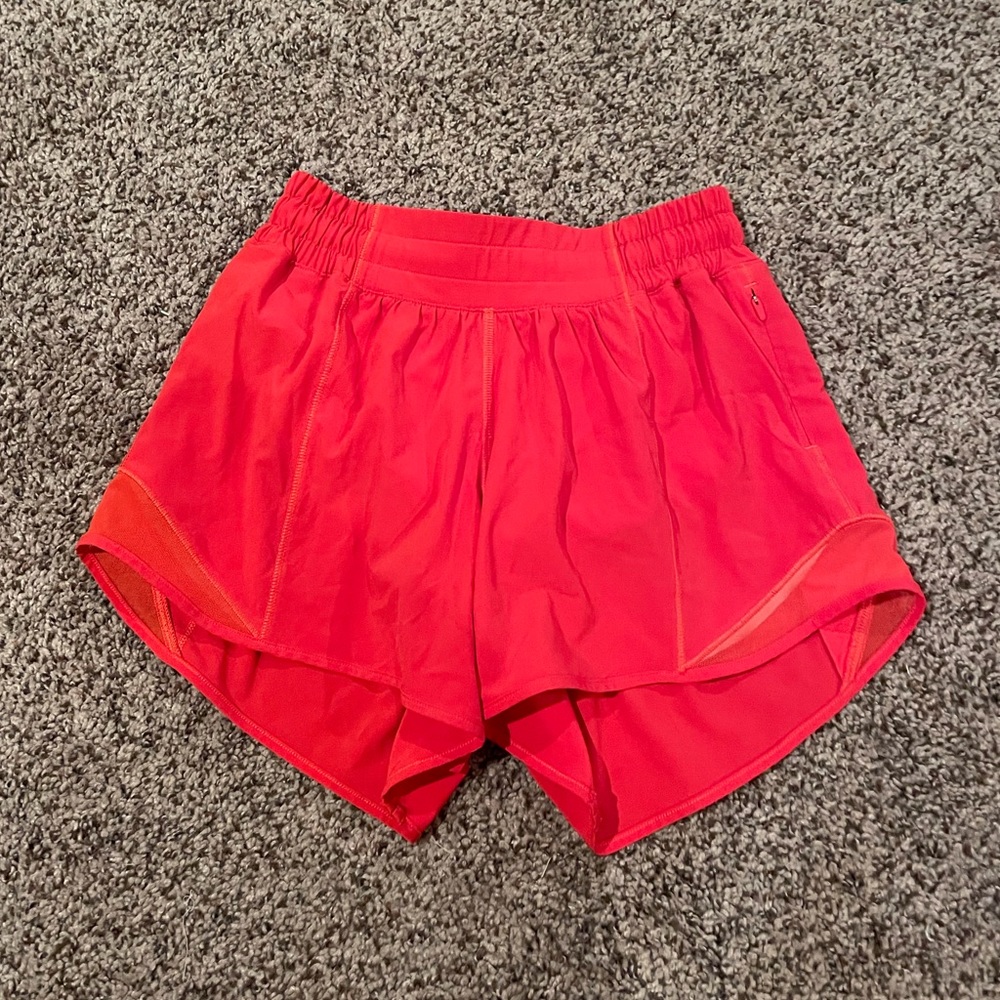 RARE red lululemon Hotty hot shirts size 2